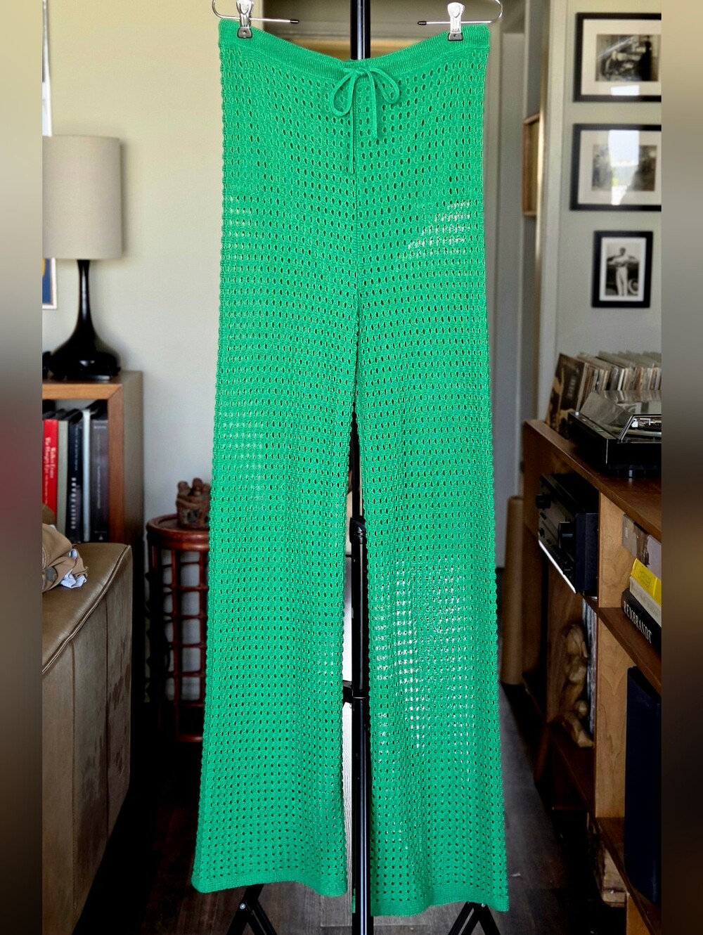 Simon Miller x MANGO Green Openwork Knit Pants